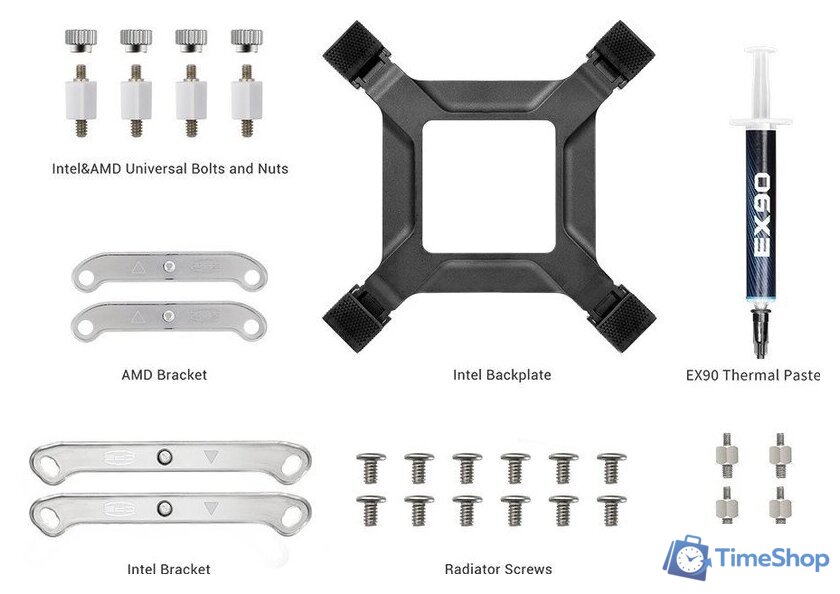 Система жидкостного охлаждения для процессора PCCooler DA360 Pro ARGB (белый) - Изображение №8 — Интернет-магазин Time-Shop
