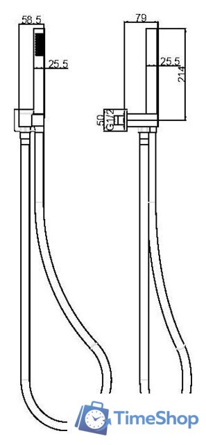 Душевой гарнитур  Maxonor Pure Life PL6102-8 - Изображение №2 — Интернет-магазин Time-Shop