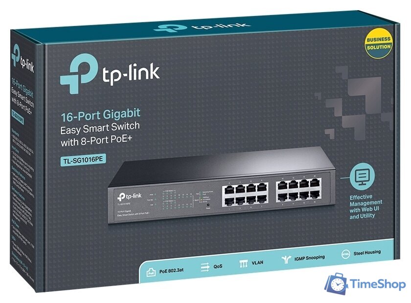 Настраиваемый коммутатор TP-Link TL-SG1016PE - Изображение №4 — Интернет-магазин Time-Shop
