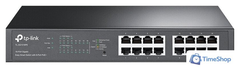 Настраиваемый коммутатор TP-Link TL-SG1016PE - Изображение №1 — Интернет-магазин Time-Shop