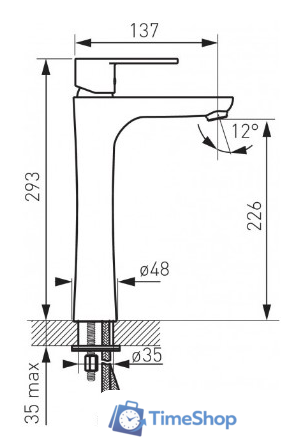 Смеситель Ferro Algeo BAG2LBL - Изображение №2 — Интернет-магазин Time-Shop