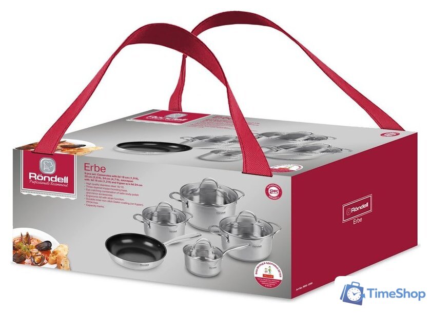 Набор кастрюль Rondell Erbe RDS-1290 - Изображение №6 — Интернет-магазин Time-Shop