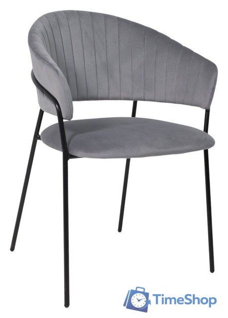 Стул с подлокотниками Алвест AV 433 (темно-серый бархат H-15/черный) - Изображение №1 — Интернет-магазин Time-Shop