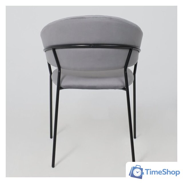 Стул с подлокотниками Алвест AV 433 (темно-серый бархат H-15/черный) - Изображение №10 — Интернет-магазин Time-Shop