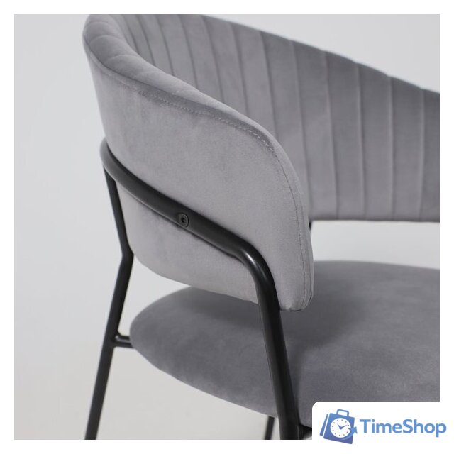 Стул с подлокотниками Алвест AV 433 (темно-серый бархат H-15/черный) - Изображение №12 — Интернет-магазин Time-Shop