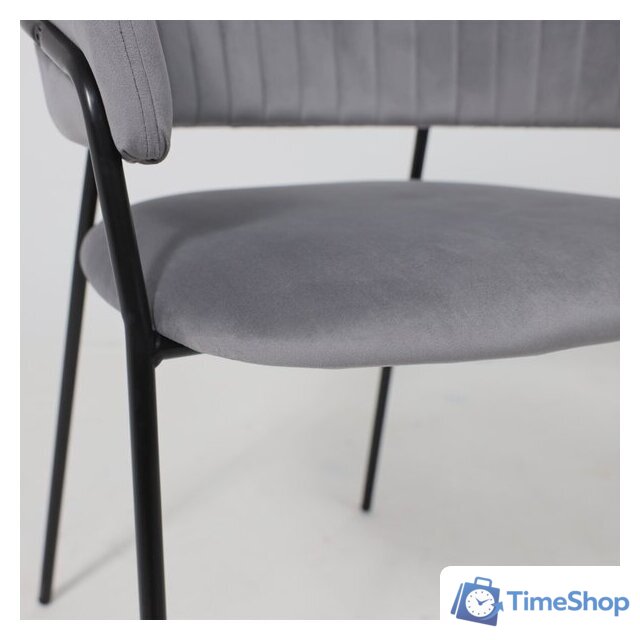 Стул с подлокотниками Алвест AV 433 (темно-серый бархат H-15/черный) - Изображение №11 — Интернет-магазин Time-Shop