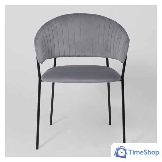 Стул с подлокотниками Алвест AV 433 (темно-серый бархат H-15/черный) - Изображение №7 — Интернет-магазин Time-Shop