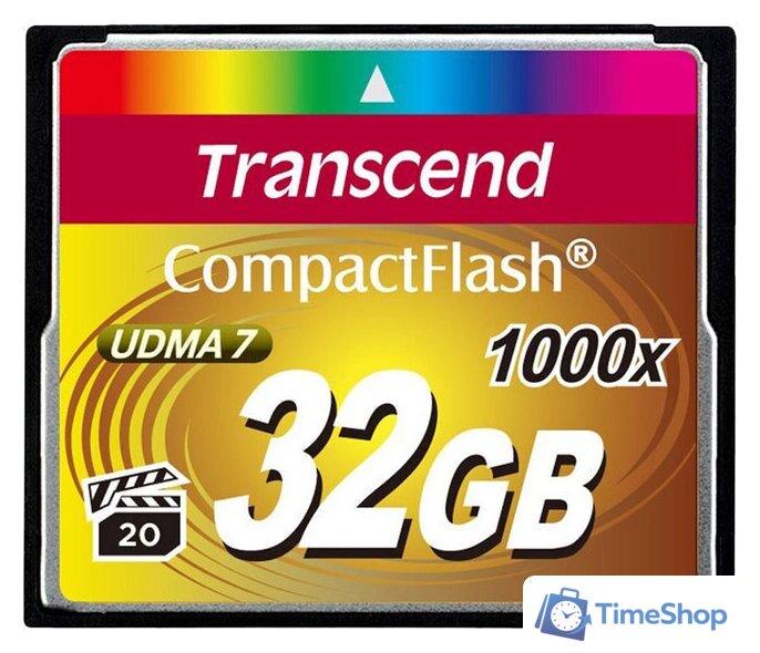 Карта памяти Transcend 1000x CompactFlash Ultimate 32GB (TS32GCF1000) - Изображение №1 — Интернет-магазин Time-Shop