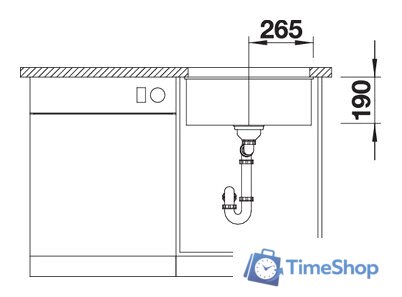Кухонная мойка Blanco Subline 500-U (темная скала) - Изображение №4 — Интернет-магазин Time-Shop