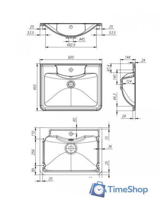  BelBagno Тумба под умывальник Albano-600-2C-SO-RR - Изображение №3 — Интернет-магазин Time-Shop