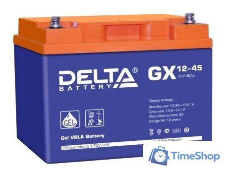Аккумулятор для ИБП Delta GX 12-45 (12В/45 А·ч) - Изображение №1 — Интернет-магазин Time-Shop