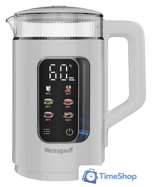 Электрический чайник Weissgauff WK 1520 Dw Touch BodyCool - Изображение №1 — Интернет-магазин Time-Shop