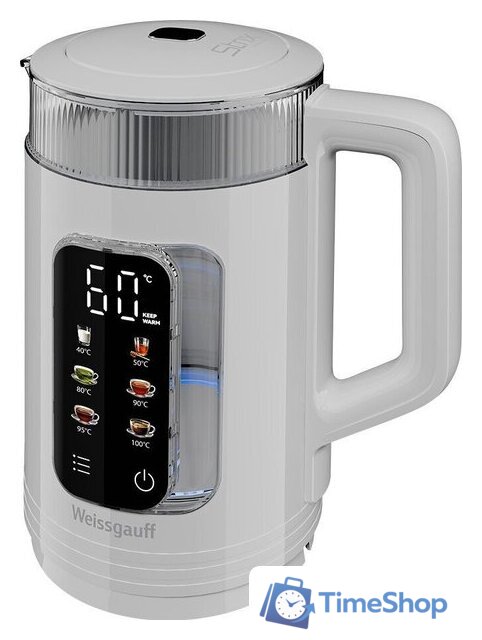 Электрический чайник Weissgauff WK 1520 Dw Touch BodyCool - Изображение №3 — Интернет-магазин Time-Shop