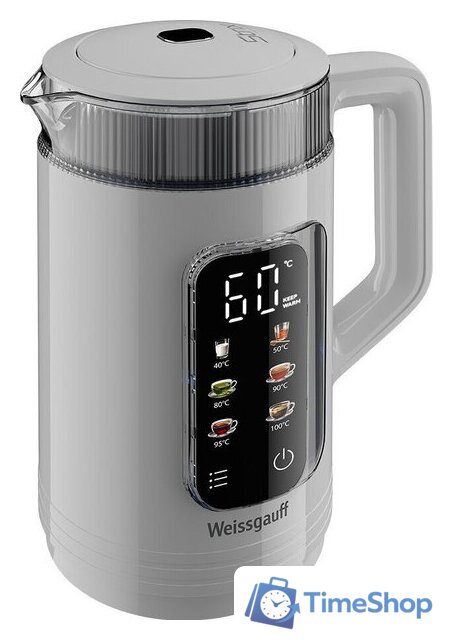 Электрический чайник Weissgauff WK 1520 Dw Touch BodyCool - Изображение №4 — Интернет-магазин Time-Shop
