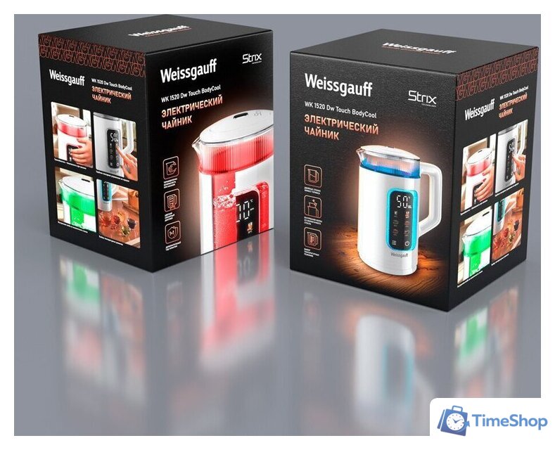 Электрический чайник Weissgauff WK 1520 Dw Touch BodyCool - Изображение №8 — Интернет-магазин Time-Shop