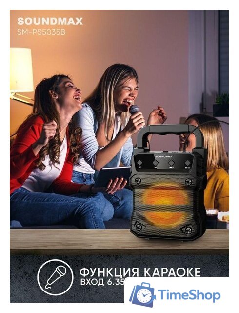 Беспроводная колонка Soundmax SM-PS5035B - Изображение №5 — Интернет-магазин Time-Shop