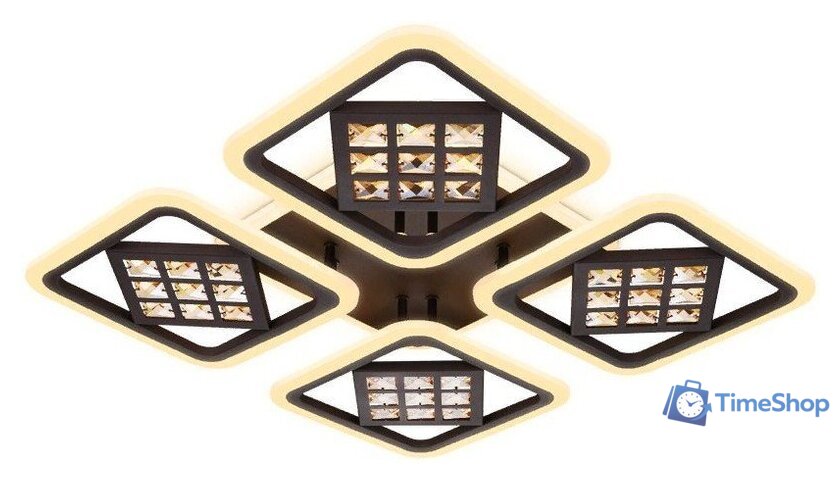 Припотолочная люстра Ambrella light FA287/4 CF/TI (кофе/янтарь) - Изображение №3 — Интернет-магазин Time-Shop