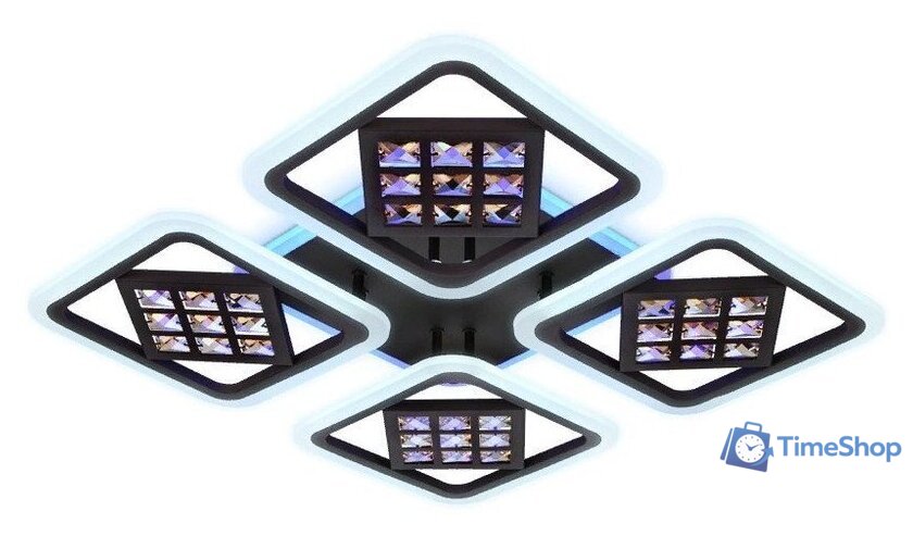 Припотолочная люстра Ambrella light FA287/4 CF/TI (кофе/янтарь) - Изображение №4 — Интернет-магазин Time-Shop