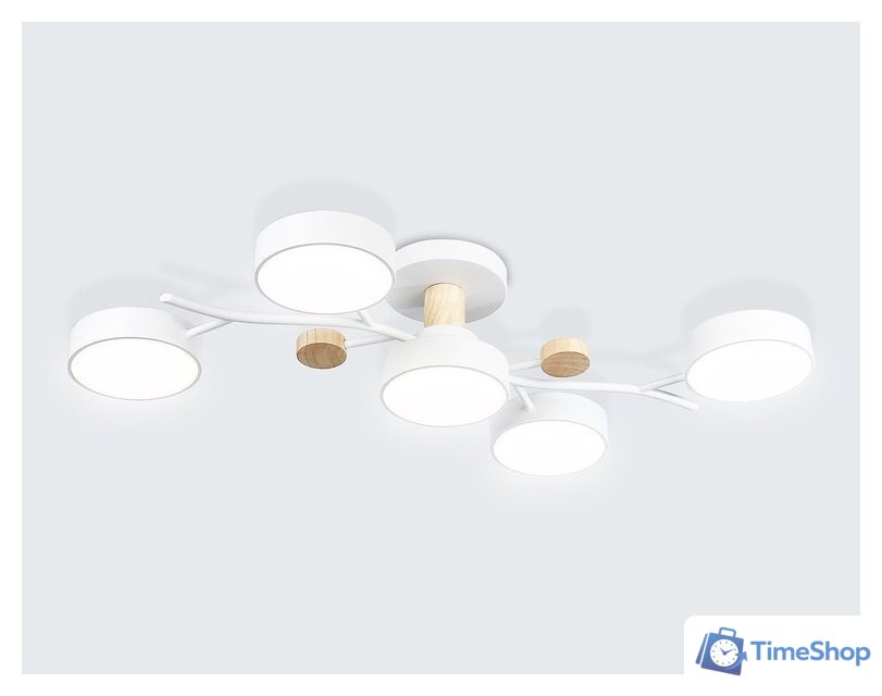 Припотолочная люстра Ambrella light FL4834/5 WH - Изображение №1 — Интернет-магазин Time-Shop