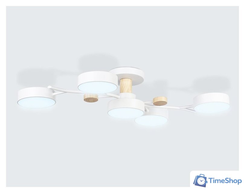 Припотолочная люстра Ambrella light FL4834/5 WH - Изображение №4 — Интернет-магазин Time-Shop