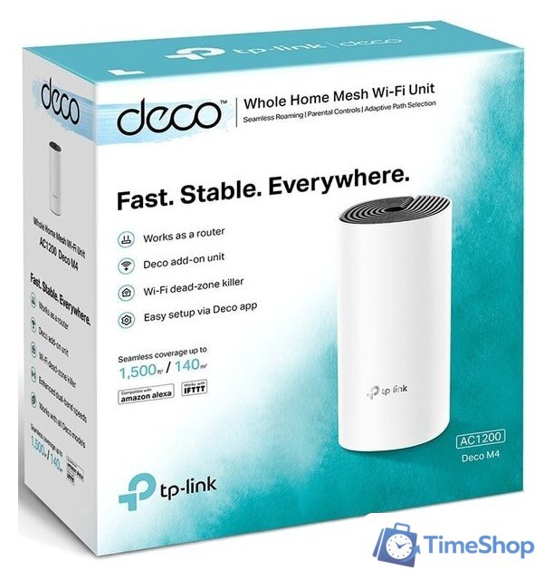 Wi-Fi роутер TP-Link Deco M4 (1 шт.) - Изображение №4 — Интернет-магазин Time-Shop