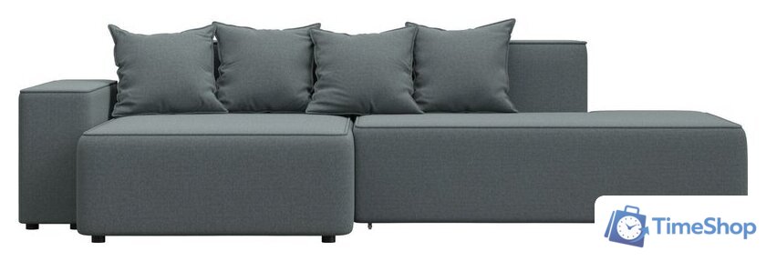 Угловой диван Лига диванов Лига-079 левый 129813L (рогожка амур 07 серый) - Изображение №1 — Интернет-магазин Time-Shop