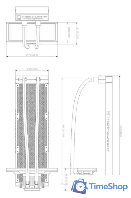 Система жидкостного охлаждения для процессора Thermalright Trofeo Vision 360 ARGB (черный) - Изображение №3 — Интернет-магазин Time-Shop