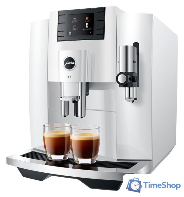 Кофемашина JURA E8 Piano White 15353 - Изображение №1 — Интернет-магазин Time-Shop