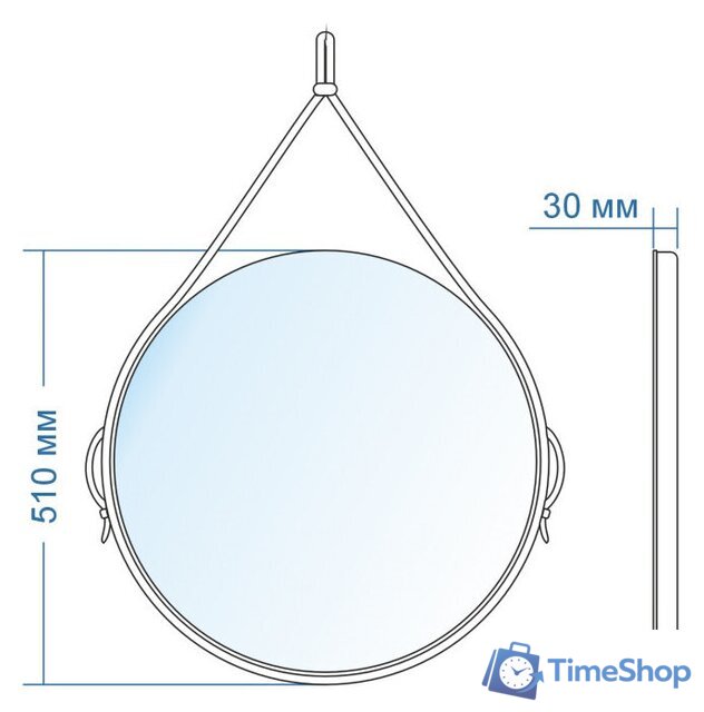 Зеркало Doratiz Джек 51 2711.903 (кожаный ремень) - Изображение №6 — Интернет-магазин Time-Shop