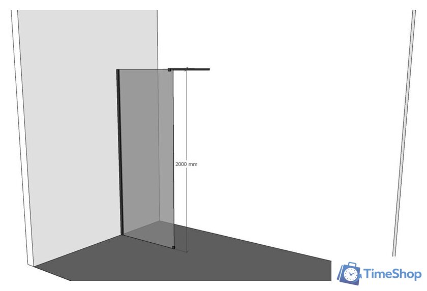 Душевая стенка Allen Brau Infinity 1 3.21013.BA 100x200 323805 (серебро браш) - Изображение №5 — Интернет-магазин Time-Shop