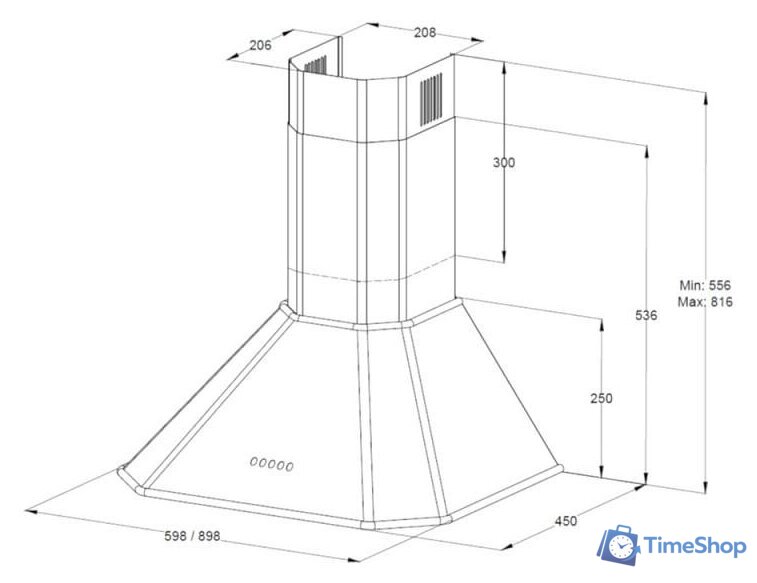 Кухонная вытяжка Korting KHC 6839 RB - Изображение №2 — Интернет-магазин Time-Shop