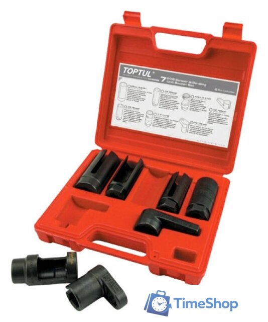 Съемник лямбда-зонда Toptul JGAI0701 7 предметов - Изображение №1 — Интернет-магазин Time-Shop