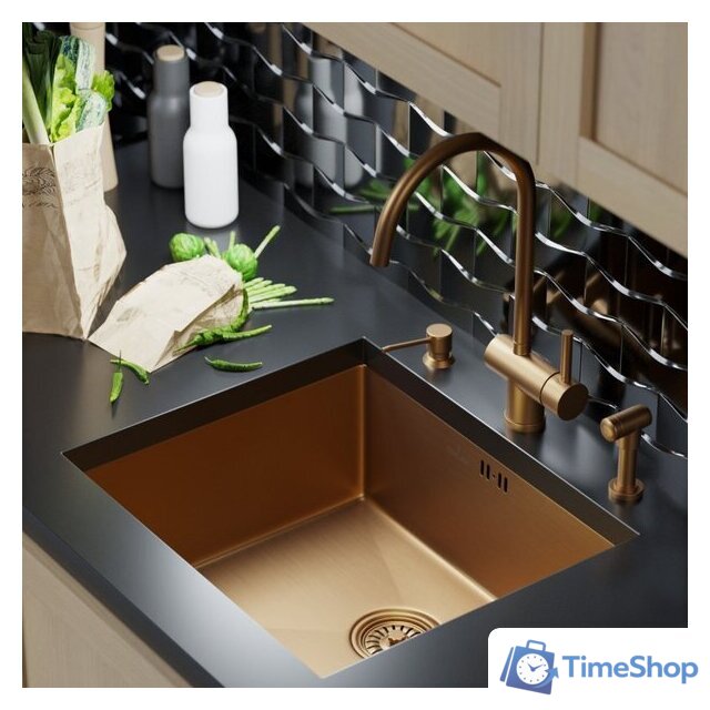 Кухонная мойка Mixline 548571 (бронза, 3 мм) - Изображение №3 — Интернет-магазин Time-Shop