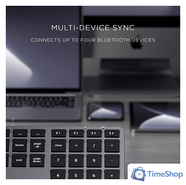 Клавиатура Satechi Slim X3 (серый) - Изображение №2 — Интернет-магазин Time-Shop