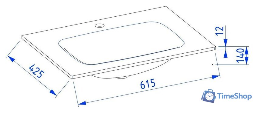 Умывальник Lauter Emma стеклянный (матовый) - Изображение №2 — Интернет-магазин Time-Shop