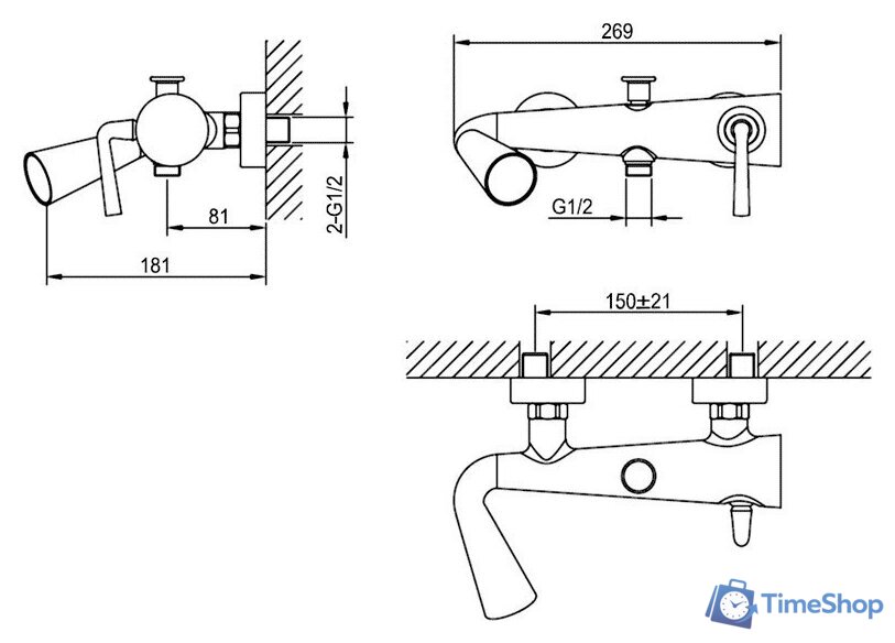 Смеситель Ahti Turku TU405001 - Изображение №2 — Интернет-магазин Time-Shop