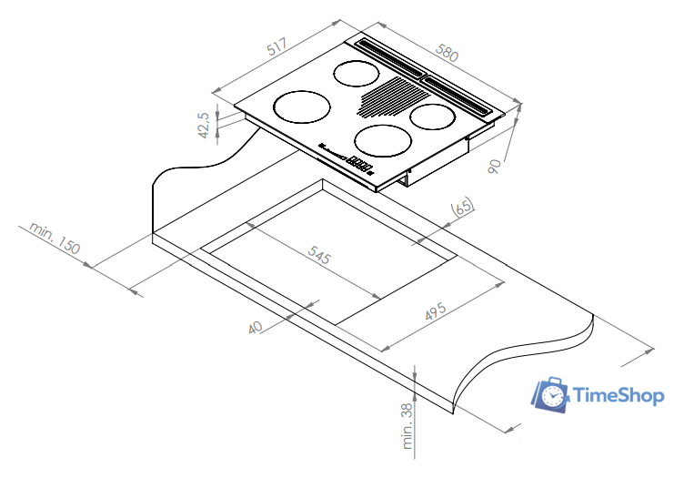 Варочная панель Solgaz Optimex 4+1 - Изображение №2 — Интернет-магазин Time-Shop