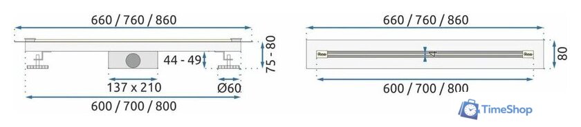 Трап/канал Rea Neo Ultra Slim Pro REA-G9803 - Изображение №4 — Интернет-магазин Time-Shop