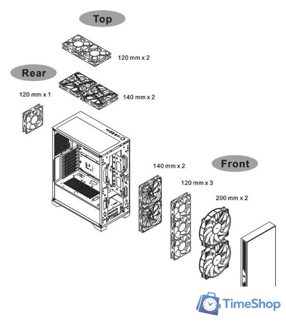 Корпус Thermaltake Versa T35 TG RGB CA-1R7-00M1WN-00 - Изображение №12 — Интернет-магазин Time-Shop
