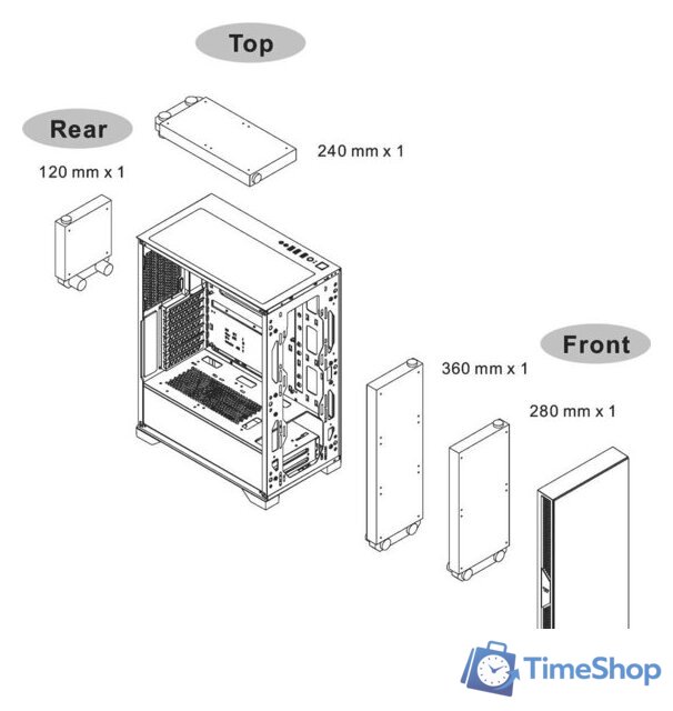 Корпус Thermaltake Versa T35 TG RGB CA-1R7-00M1WN-00 - Изображение №11 — Интернет-магазин Time-Shop