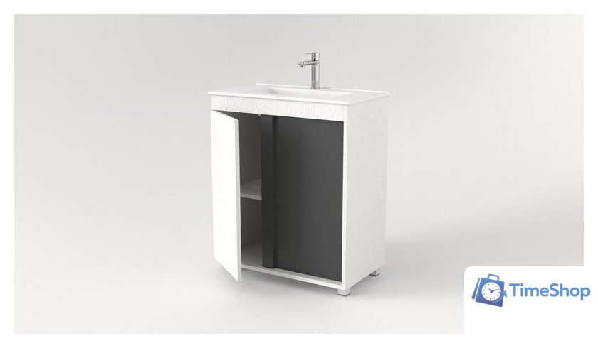  Дабер Тумба под умывальник 013 WeltWasser Deilbach 7517-70 Т13.7W.0.20 (белый древесный/серый) - Изображение №2 — Интернет-магазин Time-Shop