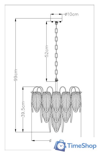 Подвесная люстра Arte Lamp Evie A4052LM-6SG - Изображение №5 — Интернет-магазин Time-Shop