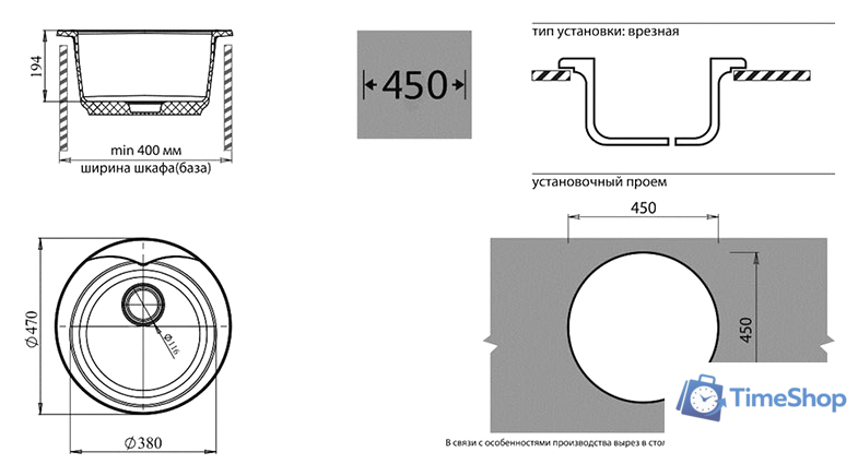 Кухонная мойка GranFest Rondo GF-R480 (топаз) - Изображение №2 — Интернет-магазин Time-Shop