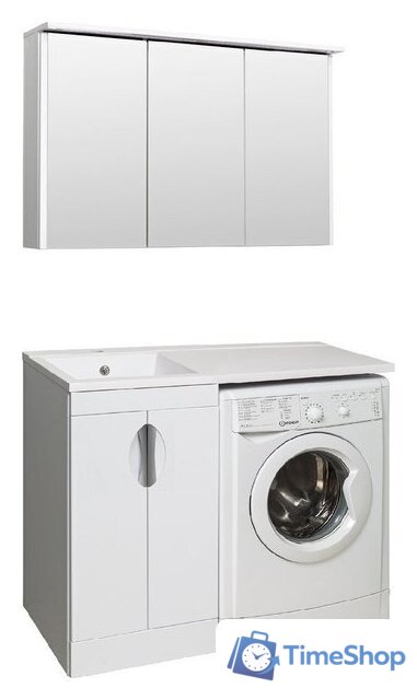  Runo Тумба с умывальником Лира 45 + Гамма 105 лайт с правым крылом (напольная, белый) - Изображение №7 — Интернет-магазин Time-Shop