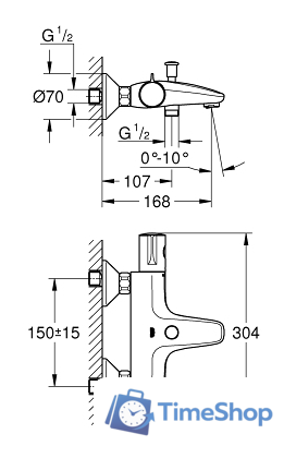 Смеситель Grohe Grohtherm 800 [34576000] - Изображение №2 — Интернет-магазин Time-Shop