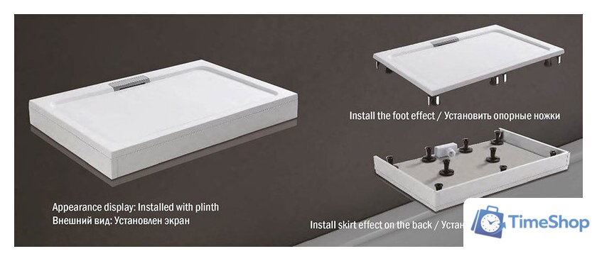 Душевой поддон WeltWasser TRS 80 Stone-WT 80x80 - Изображение №7 — Интернет-магазин Time-Shop