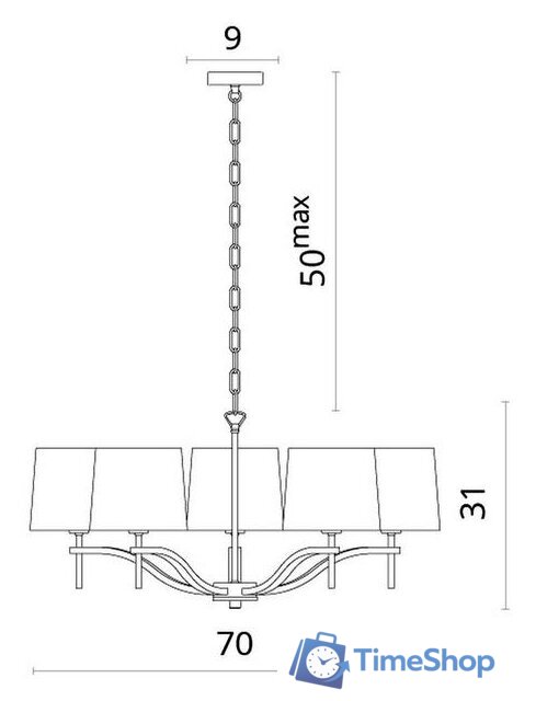 Подвесная люстра Divinare Soprano 1341/02 LM-5 - Изображение №2 — Интернет-магазин Time-Shop