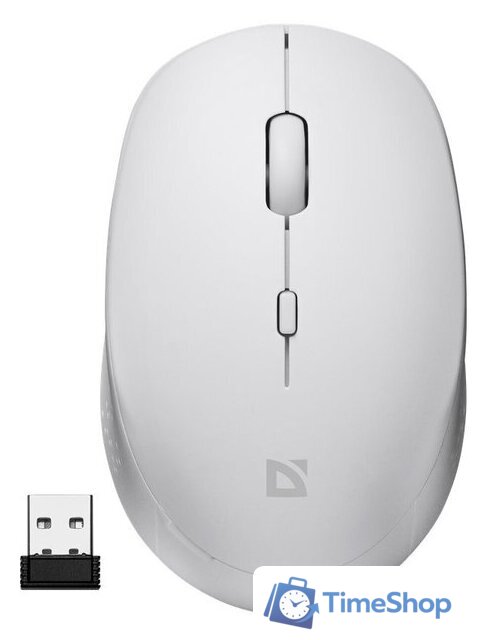 Мышь Defender Auris MB-027 (белый) - Изображение №2 — Интернет-магазин Time-Shop
