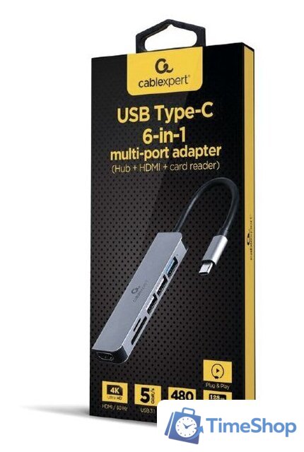Док-станция Cablexpert A-CM-COMBO6-02 - Изображение №2 — Интернет-магазин Time-Shop