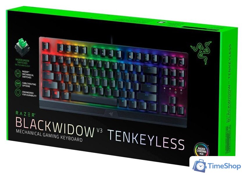 Клавиатура Razer BlackWidow V3 Tenkeyless Green Switch - Изображение №8 — Интернет-магазин Time-Shop